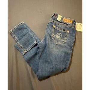 Seven7 Skinny Jeans Women’s Size 10 Okeefe Blue NWT $69 MSRP  Flaw/Slit